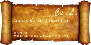 Csongrádi Ludmilla névjegykártya